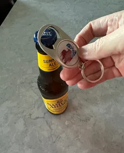 CustomPhoneWalletsNow.com - Multi-use Alloy Bottle Opener Keychain