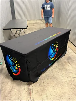 Custom Rectangle Table Covers - SoBar is a drug-free driver that has mobile counters We really like working with table covers since they are always fast and very professional They help find errors before they print so that the end result is always up to par