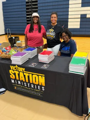 Custom Rectangle Table Covers - Awesome back to school event Thanks to Table Covers Now we were able to display our ministry name in style Great quality and fast delivery