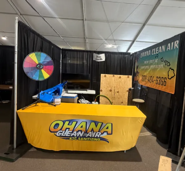 Its the 98th year of the Maui County Fair Fair has been on hold since 2020 due to Covid and other logistical issues We thought this would be a perfect time to make our business known to the community by showcasing our work We definitely stand out thanks to the table cloth We are very excited Thank you we love it
