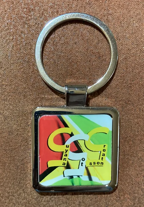 CustomPhoneWalletsNow.com - Epoxy Square Metal Keychain
