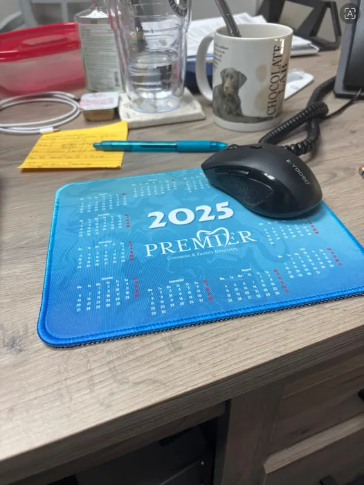 CustomPhoneWalletsNow.com - Light Blue Calendar Mouse Pad