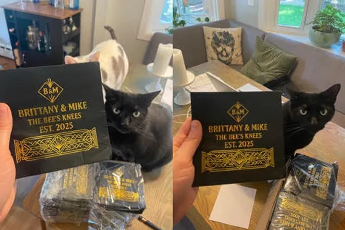 CustomPhoneWalletsNow.com - Custom Foil Stamped Beverage Napkin