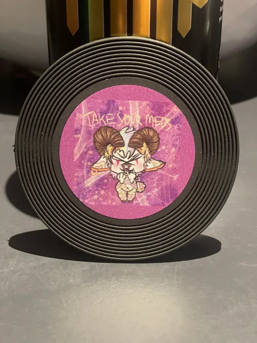 CustomPhoneWalletsNow.com - Soft Plastic Record Coaster