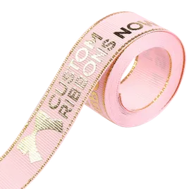 Metallic Edge Grosgrain Ribbon - Custom Phone Wallets Now