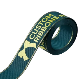 Metallic Edge Grosgrain Ribbon - Custom Phone Wallets Now