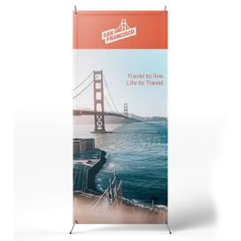 Korean Style X Banner Stands - Custom Phone Wallets Now