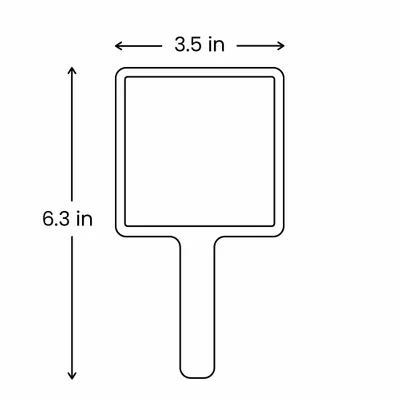 Square 3.5 in. x 6.3 in.