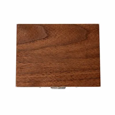 Walnut with Silver Frame - Custom Phone Wallets Now