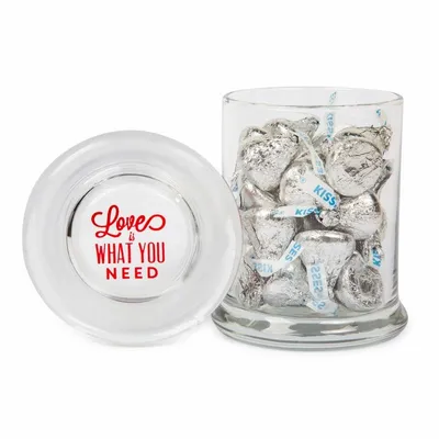 Glass Gourmet Jar - Hershey's Chocolate Kisses - Custom Phone Wallets Now