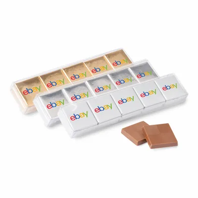 Ten Piece Chocolate Foiled Square Acetate- Full Color - Custom Phone Wallets Now