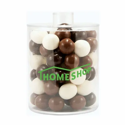 Cylinder Acrylic Gift Jars - Malt Balls - Custom Phone Wallets Now