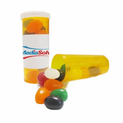 Small Promo Pill Bottles-Jelly Beans - Custom Phone Wallets Now