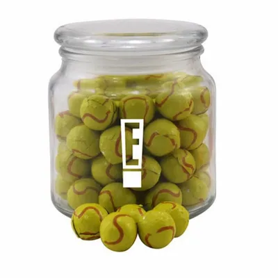 Jar with Chocolate Tennis Balls - SG400 - Custom Phone Wallets Now