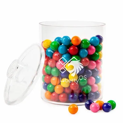 Cylinder Acrylic Gift Jars - Gumballs - Custom Phone Wallets Now