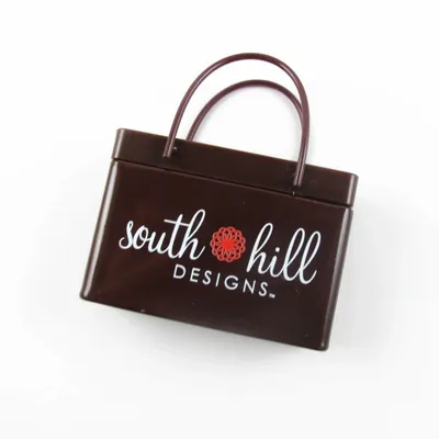 Brown Shopping Bag Tin - Custom Phone Wallets Now