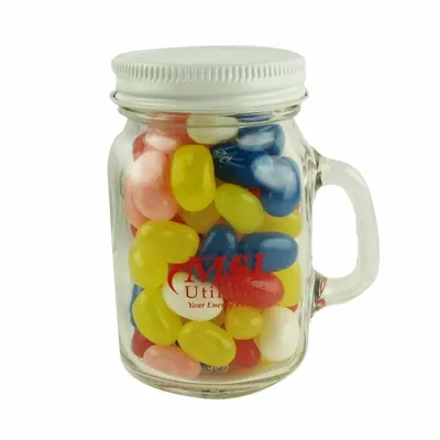 Glass Mini Mason Jars - Gourmet Jelly Beans - Custom Phone Wallets Now