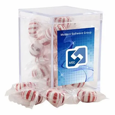 Small Acrylic Candy Box with Starlight Mints - Custom Phone Wallets Now