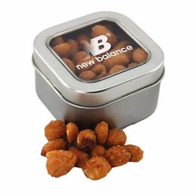 Window Tin with Honey Roasted Peanuts - SBF2500 - Custom Phone Wallets Now