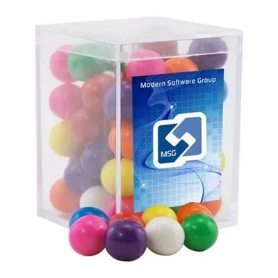 Acrylic Box with Gumballs - Small - Custom Phone Wallets Now