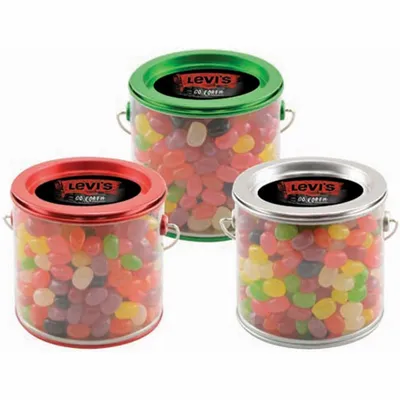 Tin Pail with Jelly Beans - Custom Phone Wallets Now