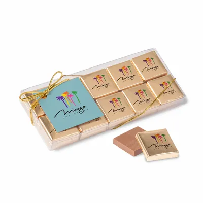 Twenty Piece Chocolate Foiled Square Box-Full Color - Custom Phone Wallets Now