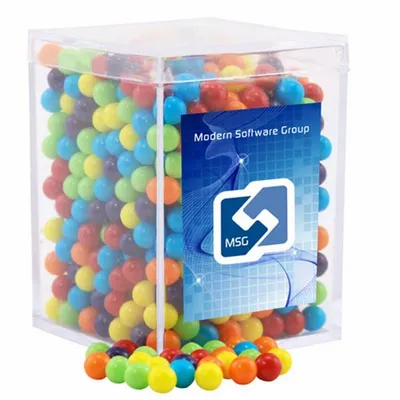 Acrylic Box with Mini Jawbreakers - Small - Custom Phone Wallets Now
