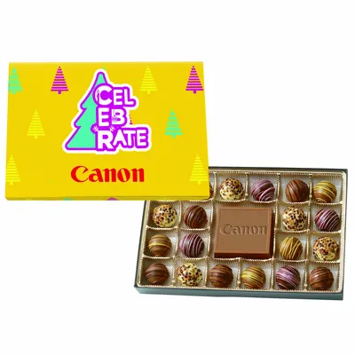 Truffle Gift Box Full Color Lid with 20 Truffles - Custom Phone Wallets Now