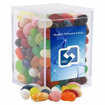 Small Acrylic Candy Box with Jelly Belly - Custom Phone Wallets Now