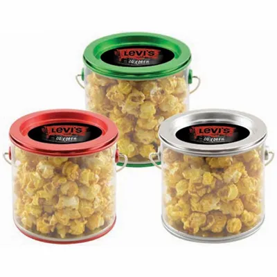 Tin Pail with Caramel Popcorn - Custom Phone Wallets Now