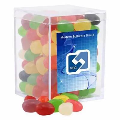 Small Acrylic Candy Box with Assorted Jelly Beans - Custom Phone Wallets Now