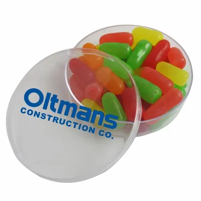 Small Round Acrylic with Mike & Ike's - Custom Phone Wallets Now