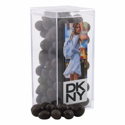 Acrylic Box with Chocolate Espresso Beans - Medium - Custom Phone Wallets Now