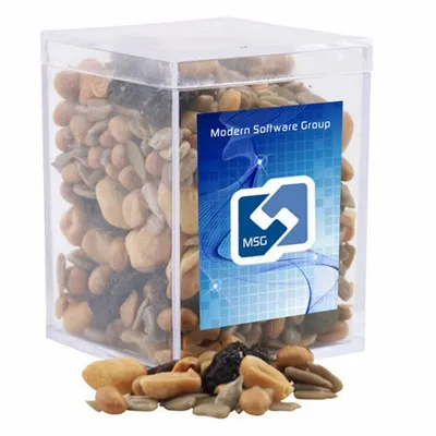 Acrylic Box with Trail Mix - Small - Custom Phone Wallets Now