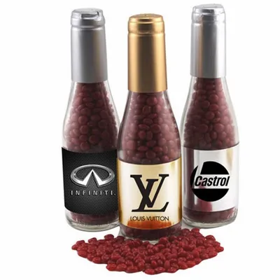 Champagne Bottle with Red Hots 8" - Custom Phone Wallets Now