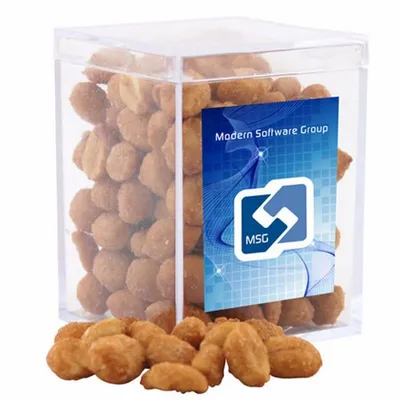 Acrylic Box with Honey Roasted Peanuts - Small - Custom Phone Wallets Now