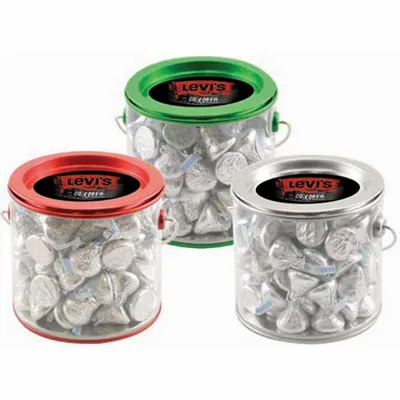 Tin Pail with Hershey Kisses - Custom Phone Wallets Now