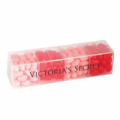 4 Cube Acetate Gift Box with Jelly Belly Jelly Beans - Custom Phone Wallets Now
