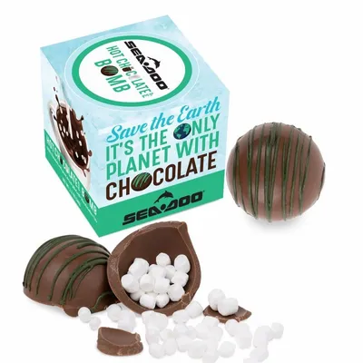 Hot Chocolate Bomb with Green Drizzle - Custom Phone Wallets Now