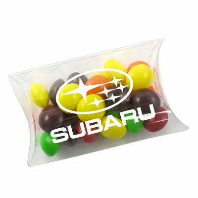Small Pillow Acetate Box with Skittles - Custom Phone Wallets Now