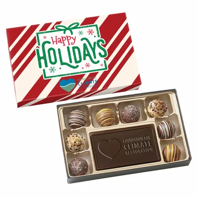 Truffle Gift Box Full Color Lid with 8 Truffles - Custom Phone Wallets Now