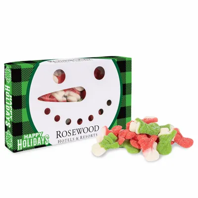 Snowman Die Cut Box with Gummy Snowmen - Custom Phone Wallets Now