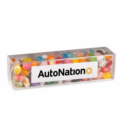 4 Cube Acetate Gift Box with Gourmet Jelly Beans - Custom Phone Wallets Now