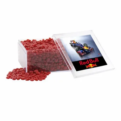 Acrylic Box with Red Hots - Large - Custom Phone Wallets Now