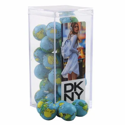 Acrylic Box with Chocolate Globes - Medium - Custom Phone Wallets Now