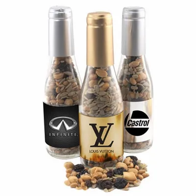 Champagne Bottle with Trail Mix 8" - Custom Phone Wallets Now