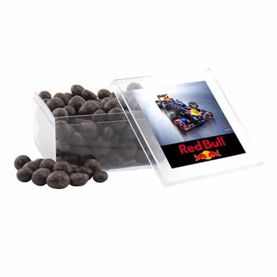 Acrylic Box with Choc Espresso Beans - Large - Custom Phone Wallets Now