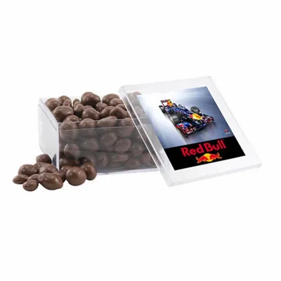 Acrylic Box with Choc Covered Peanuts - Large - Custom Phone Wallets Now