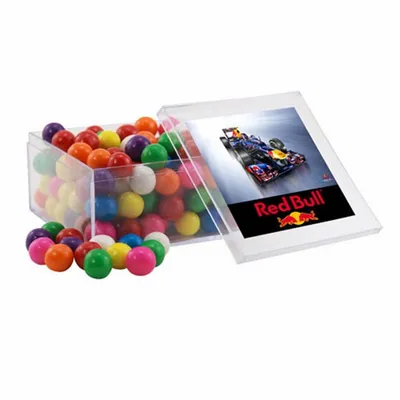 Acrylic Box with Gumballs - Large - Custom Phone Wallets Now