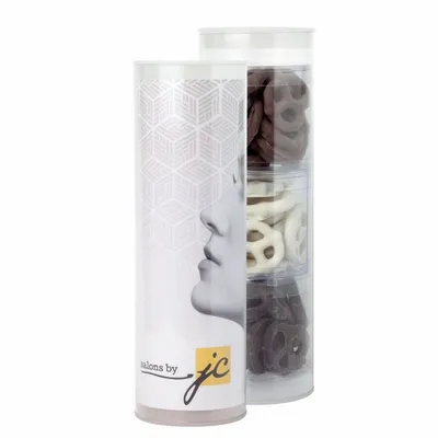 3 Piece Gift Tube with Gourmet Pretzels - Custom Phone Wallets Now
